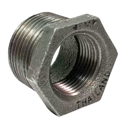 Hex Bushing Hex Bushing, 1/8" x 3/4" Pipe, MNPT x FNPT, Malleable Iron, Class 150