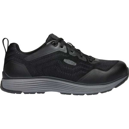 Men's Athletic Shoe, 7 1/2 Mesh Upper, Aluminum Toe, 3 in H, Black/Steel Gray, 1025564