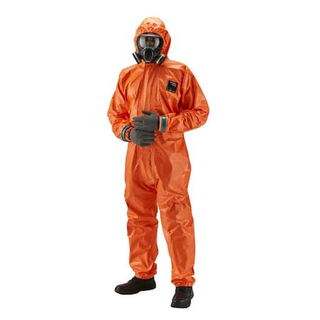 Coveralls, 3XL, 31 in Inseam, Polyolefin, Zipper
