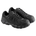 Men's Hiker Shoe, Composite Toe, Leather, Mesh Upper, Polyurethane, Rubber Outsole, Black/Gray, 12