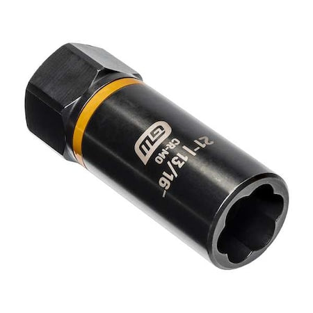 Bolt Biter Drive Deep Extraction Socket, 1/2 in Drive, 13/16 in, 21 mm, 6 pt, Black Oxide