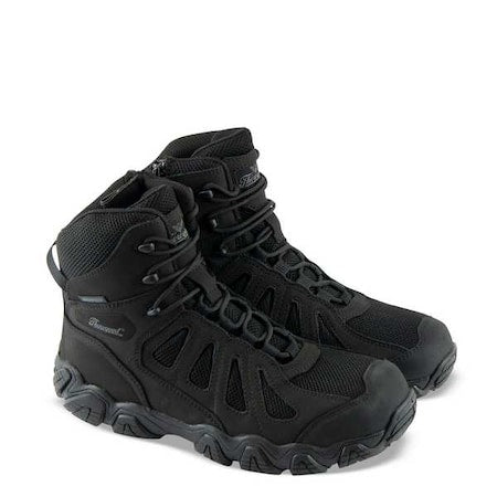 Men's Hiker Boot, 11, Composite Toe, 6 in H, Black/Gray, 804-6290