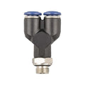 Push to Connect Fitting, Nylon, Black