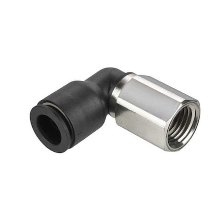 Fractional Push-to-Connect Fitting, Nylon, Black