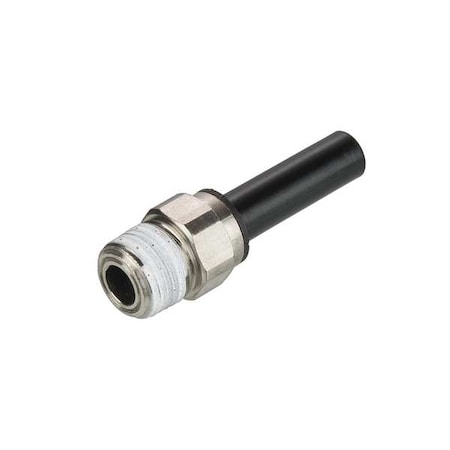 Metric Push-to-Connect Fitting, Polymer, Black