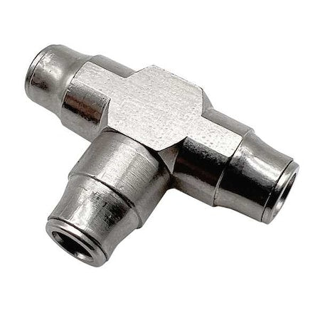 Metric Push-to-Connect Fitting, Brass, Silver