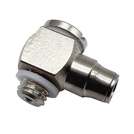 Metric Push-to-Connect Fitting, Brass, Silver