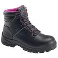 Women's 6-Inch Work Boot, 9 1/2 W, Steel Toe, 6 in H, Black, A8124