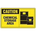 Safety Label, 3 1/2 in H, 5 in W, Vinyl, Horizontal Rectangle, English, LCHL610VSP, PK5
