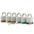 Lockout Padlock, Keyed Different, Steel, Green, 3/4 in Shackle Height, 1 9/16 in Body Width