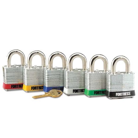 Lockout Padlock, Keyed Different, Steel, Green, 3/4 in Shackle Height, 1 9/16 in Body Width