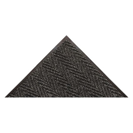 Entrance Mat, Polypropylene, 3/8 in Thick, Charcoal, 3 ft W x 20 ft L