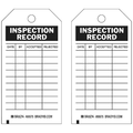 Tag, Inspection, Paper, 5 3/4 in H x 3 in W, Black on White, Rectangle, 100 PK