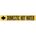 Pipe Marker,Domestic Hot Water,1 In.H