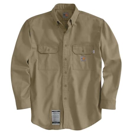 Men's Flame-Resistant Collared Shirt, 8.6 cal/sq cm, M, 12% Nylon, 88% Cotton