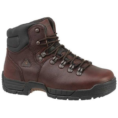 Men's Waterproof Work Boots, 15 W W, Steel Toe, 6 in H, Dark Brown, FQ0006114
