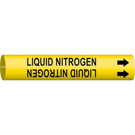 Pipe Mrkr,Liquid Nitrogen,2-1/2to3-7/8In