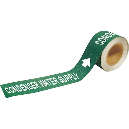 Pipe Marker,Condenser Water Supply,2 In.