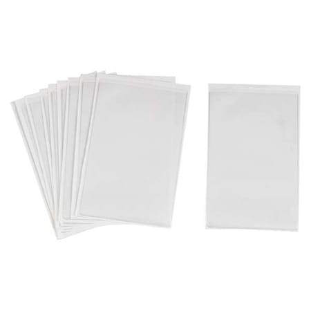 Shop Envelope, Vinyl, 8 1/2 in H x 5 1/2 in W, Clear, 10 PK
