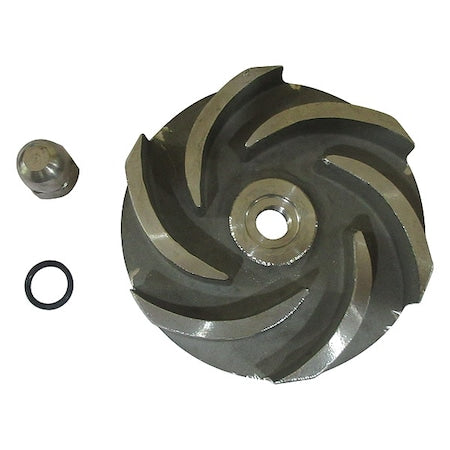 Impeller,3 1/2" Dia,Semi-Open,316 SS