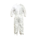Not Applicable Collared Coveralls, PP SMS, 30 in Inseam, White