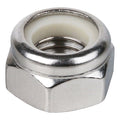 Nylon Insert Lock Nut, M8-1.25, Steel, Class 10, Zinc Plated, 9 1/2 mm Ht, 100 PK