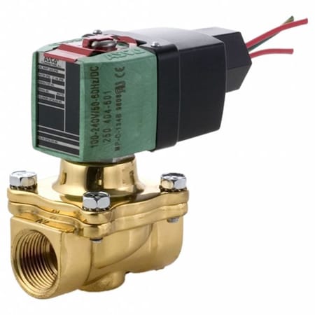 Solenoid Valve, 2-Way, 2-Position, Normally Closed, 1/2 in Pipe Size, 24V to 120V AC/DC, High Flow