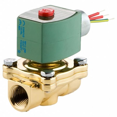 Solenoid Valve, 2-Way, 2-Position, Normally Closed, 3/8 in Pipe Size, 110V AC, 120V AC, High Flow