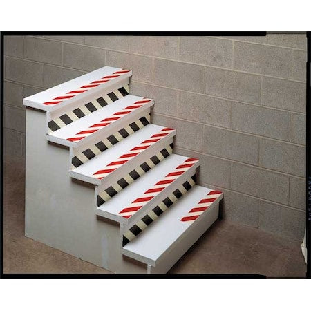 Floor Marking Tape, vinyl, Striped, Red, 3 in W., 10 mil Thickness