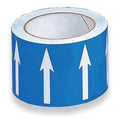 Arrow Tape,White/Blue,4 In. W, DA-3WB