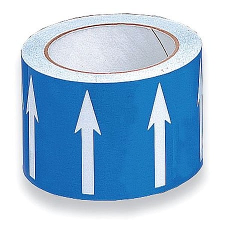 Arrow Tape,White/Blue,4 In. W, DA-3WB
