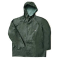 Rain Jacket with Hood,Green,XL