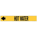 Pipe Marker,Hot Water,1 In.H