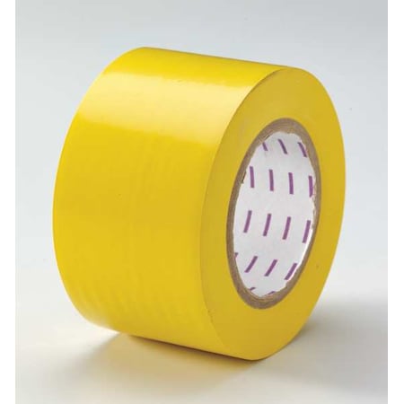 Safety Warning Tape Vinyl Yellow, 3" W x 180 ft. L, 5 mil Thick