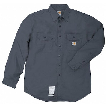 Men's Flame-Resistant Collared Shirt, 8.6 cal/sq cm, S, 12% Nylon, 88% Cotton