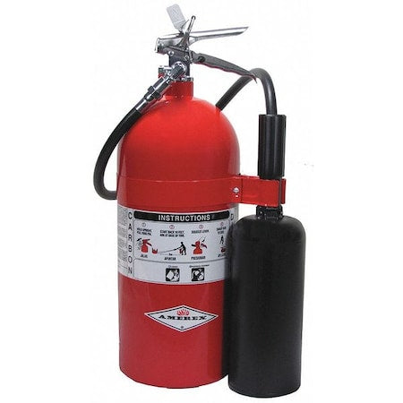 Fire Extinguisher, 10 lb Capacity, Class BC ,UL Rating10B:C ,Carbon Dioxide 10 sec, Discharge Time: