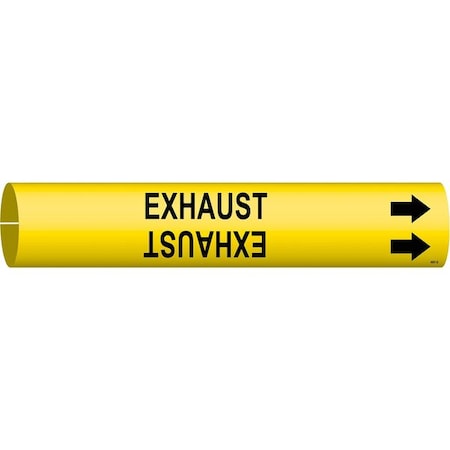 Pipe Marker,Exhaust,Yel,2-1/2 to3-7/8 In