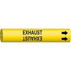 Pipe Marker,Exhaust,Yel,2-1/2 to3-7/8 In