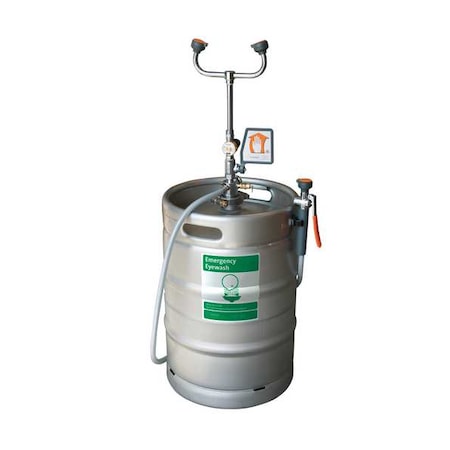 Pressurized Portable Eyewash, Pressurized, 15 gal Tank Capacity, Portable, 39 in H., 16" W