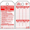 Fire Extinguisher Tag, 5 3/4 in Height, 3 in Width