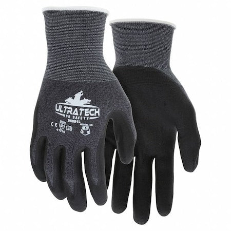 Coated Gloves, Nitrile, Smooth, Palm, 3 Abrasion Level, XL 12 PK