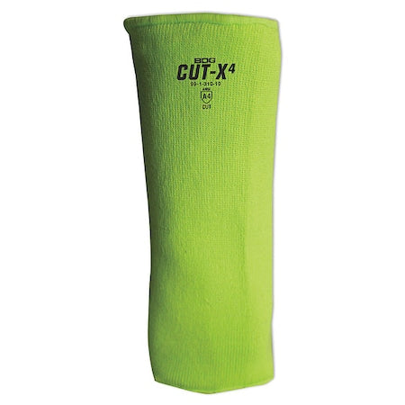 HiViz Green Cut Resistant Sleeve, Size 10"