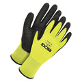 Coated Gloves, Foam Nitrile, Textured Palm, 4 Abrasion Level, Blk/Yellow, XS, 1 PR, Vendor Pack