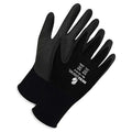 Coated Gloves, NBR, Textured, Palm, Black, L (9) 1 PR