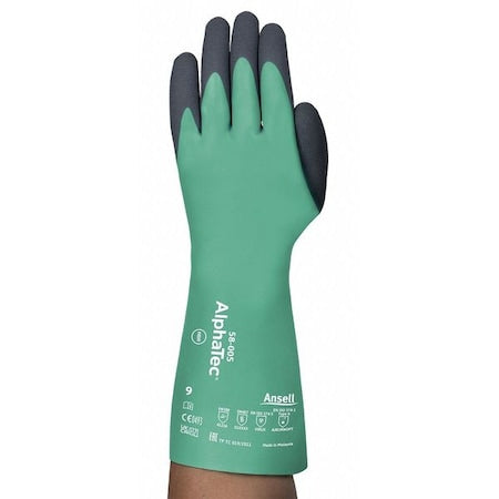 AlphaTec(R) 58-005 Chemical Resistant Gloves, Neoprene & Nitrile Coating, Nylon Liner, 13 3/4 in L