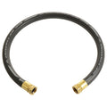 1 in ID x 12 ft L Garden Leader Hose, EPDM Tube, Black, Brass x Brass Fitting