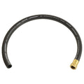 1/2 in ID x 5 ft L Service Sink Hose, EPDM Tube, Black, Brass Fitting