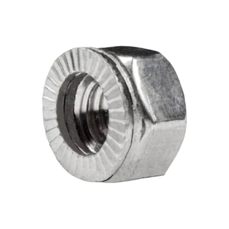 2-Piece Wedge Lock Nut, M10-1.5, Stainless Steel, A4-80, Plain, 8 11/50 mm Ht, 10 PK