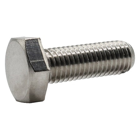 18-8, 1/2"-13 Hex Head Cap Screw, Plain Stainless Steel, 2 in L, 10 PK