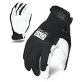 EXO Pro Leather Mechanics Gloves, Single Layer, Neoprene, Full Finger, Black/White, M (8), 1 Pair